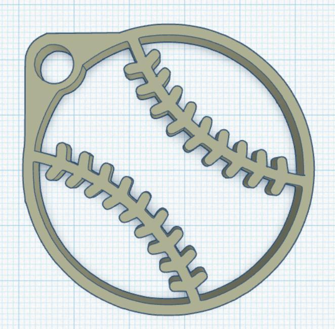 Baseball keychain