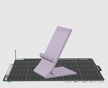 Phone stand with charger slot 3d model