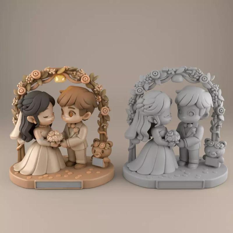 Sweet Wedding Couple Anniversary Desk Decor stl