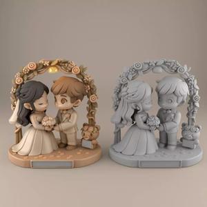 Sweet Wedding Couple Anniversary Desk Decor stl