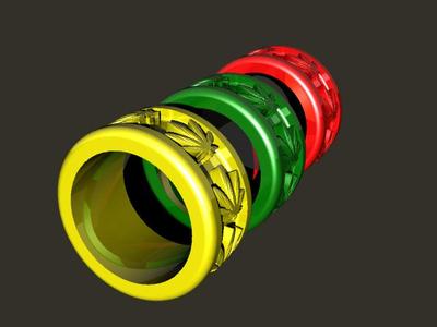 Cannabis themed jewelry ring