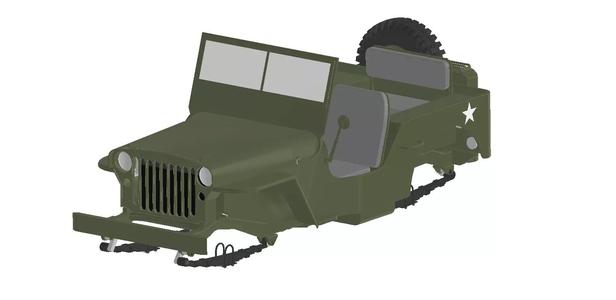 SUV body Jeep Willys scale 1 to 18