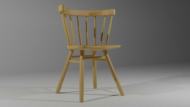 nakashima straight back chair
