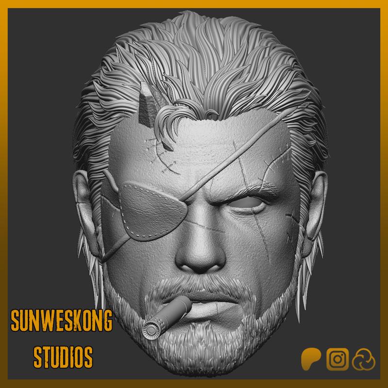 Metal Gear Solid V Venom Snake Phantom Cigar Headsculpt Pack