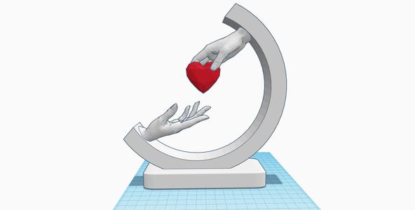 Hands Reaching For Heart in Love, Eternal Love promise sculpture, Hands holding heart statue, Love gift, engagement gift, marriage, proposal