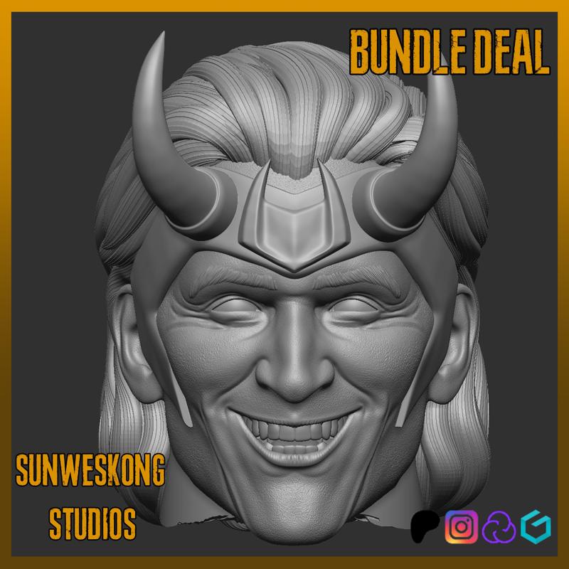 Marvel's Disney+ Loki Tom Hiddleston Headsculpt Bundle