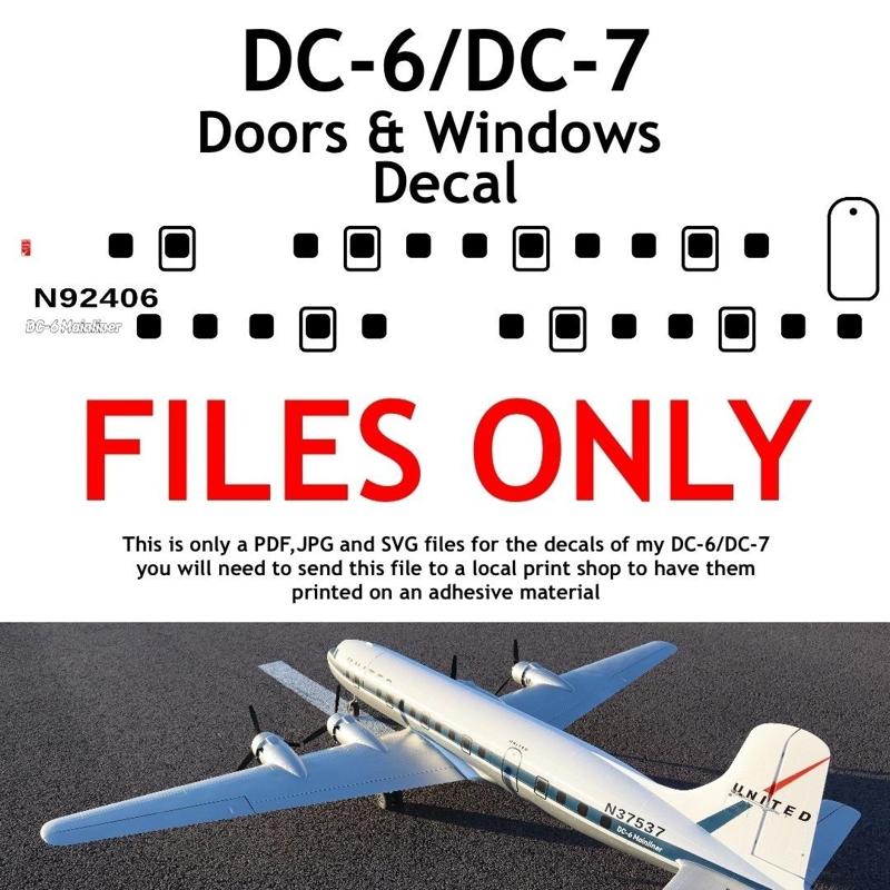 DC-6/DC-7 Doors and Window Decal File
