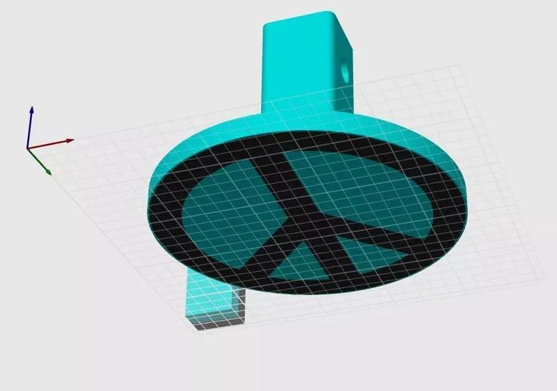 Peace Symbol Medallion Trailer Hitch Cover