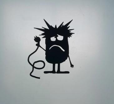 Decoration murale monstre bonhomme électrocuté prise deco porte prise interrupteur