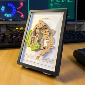 3D Printed Gaming Map - Inspired by "Overpass" - Fan Art