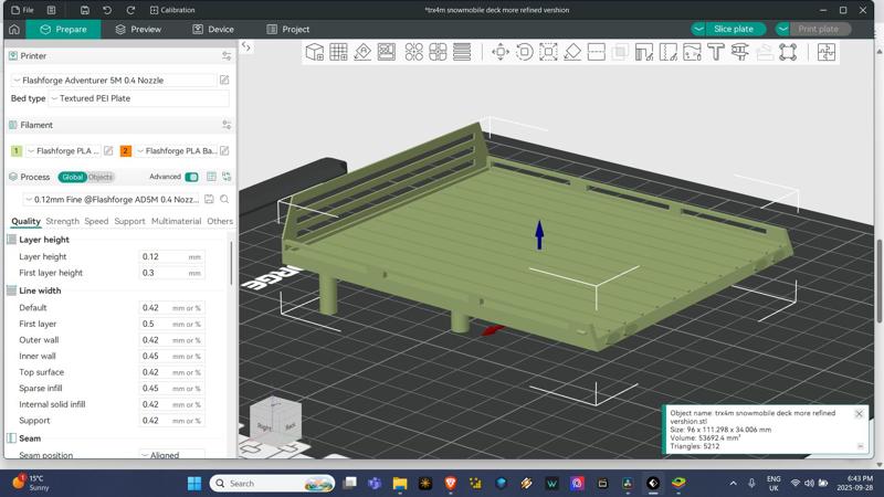 Traxxas TRX4M Snowmobile deck
