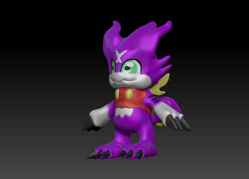 Gumdramon Digimon Anime Style Toy