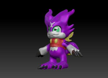 Gumdramon Digimon Anime Style Toy