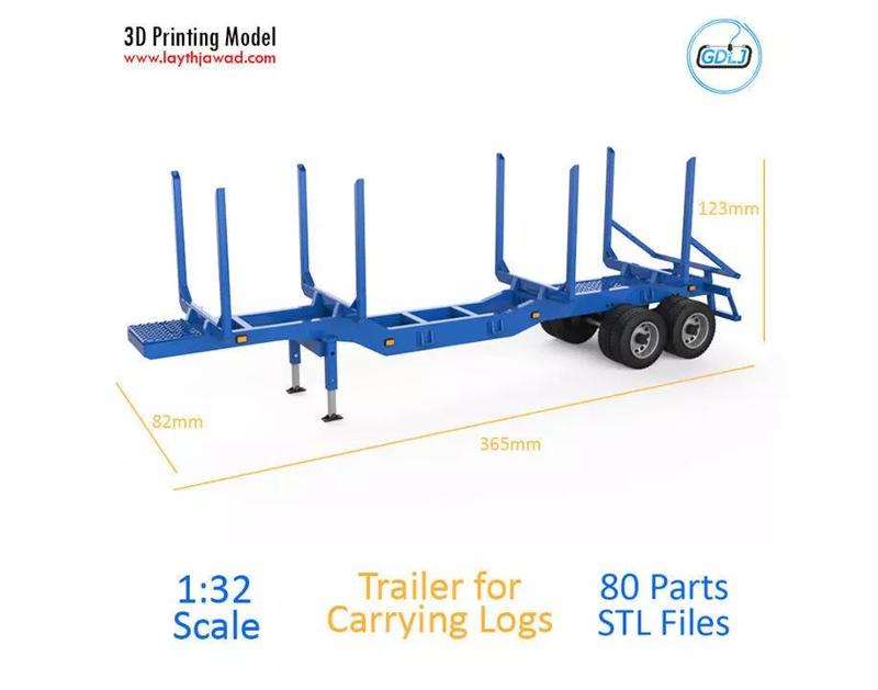 Trailer for Carrying Logs