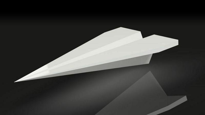 Cool Paper Plane - desktop business card holder