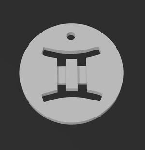 Gemini keychain necklace HD 14