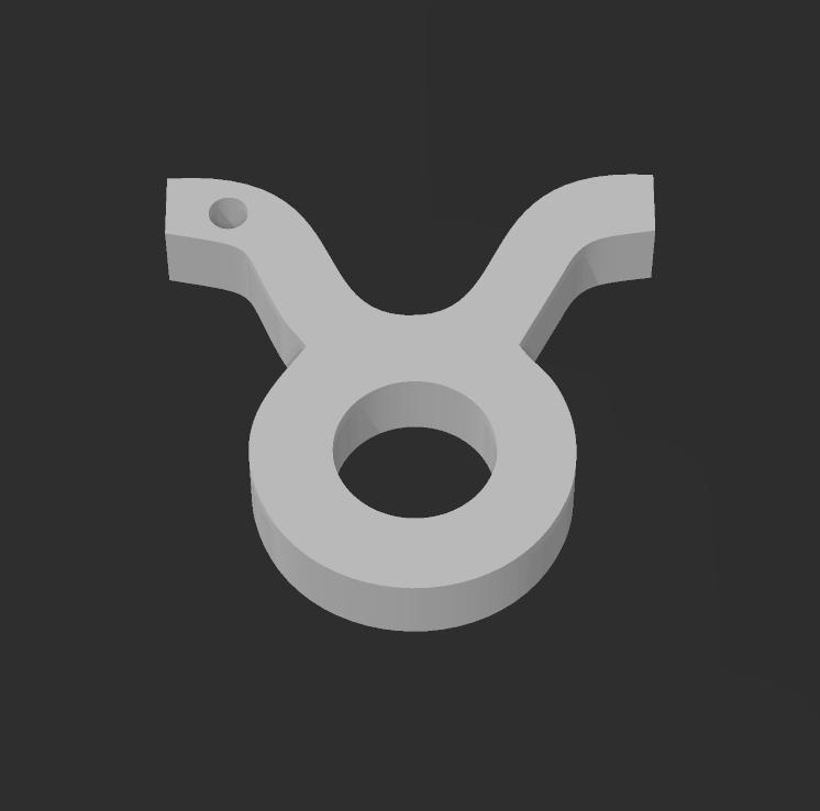 Taurus keychain necklace HD 3