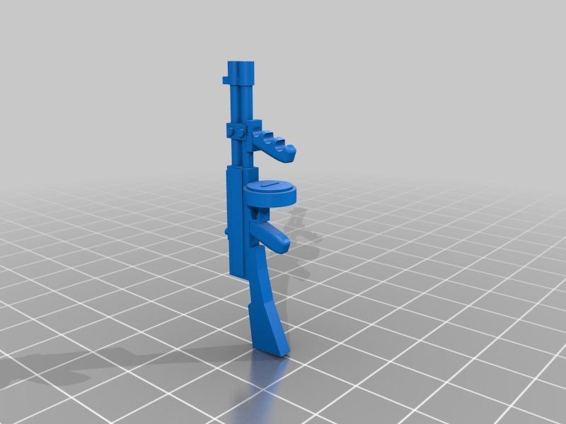 Double Barreled Thompson SMG For GI Joe Figures