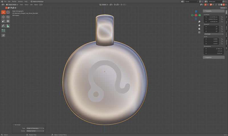 Zodiac Emblems - Leo pendant