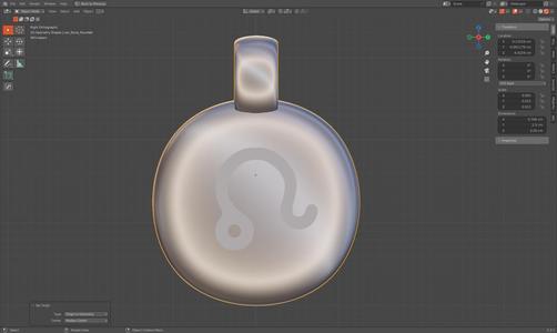 Zodiac Emblems - Leo pendant