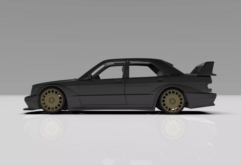 Mercedes 190e 3d Model Printable Kit