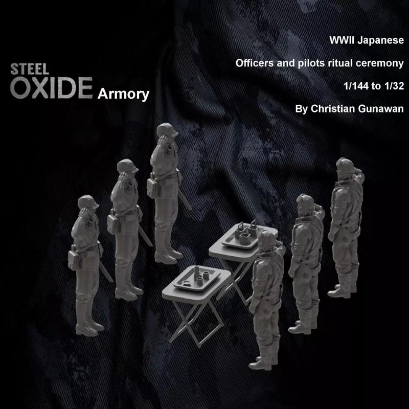 WWII Japanese officers and pilots ritual ceremony