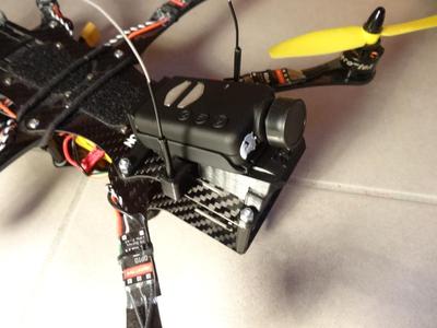 Support 20° mobius+antenne+buzzer pour Multirotor Jpay Spider