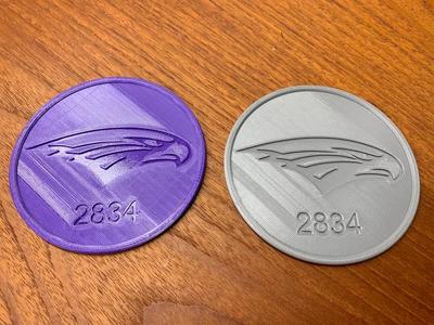 Drink Coaster - FRC Team 2834 The Bionic Black Hawks   