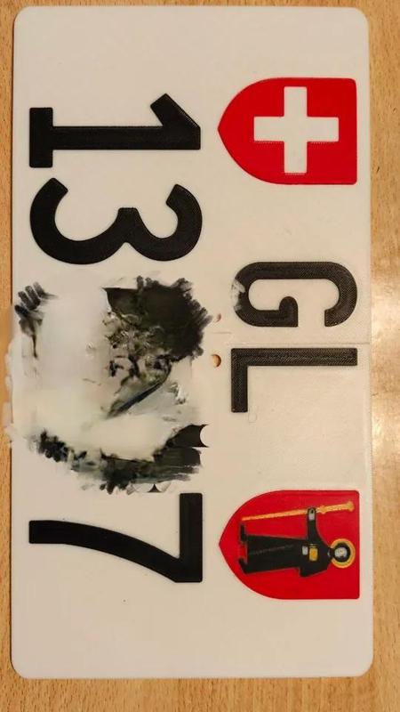 Buchstaben, Zahlen für schweizer Kennzeichen   