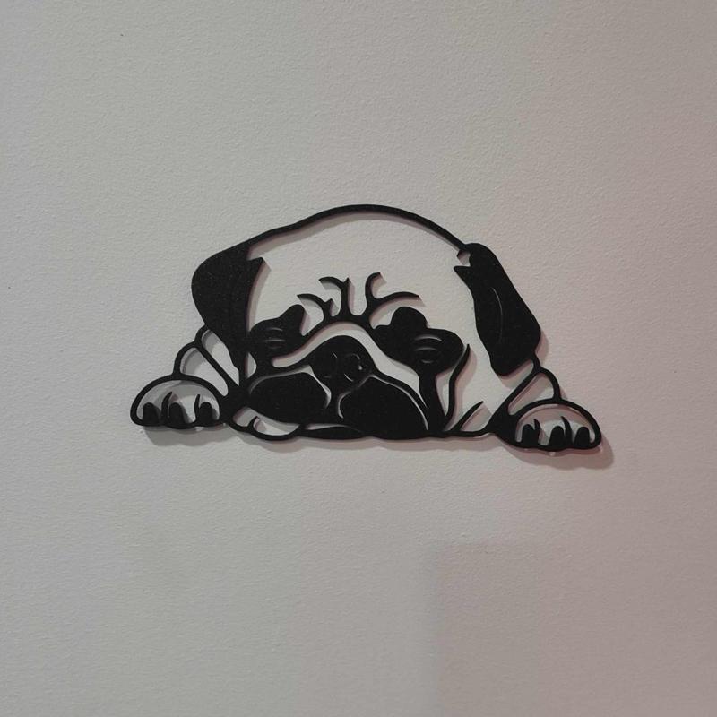 Wall decor pug sleeping