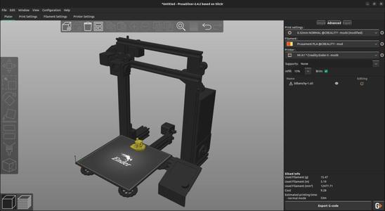 Ender 3 model for PrusaSlicer (adjusted for better viewing)