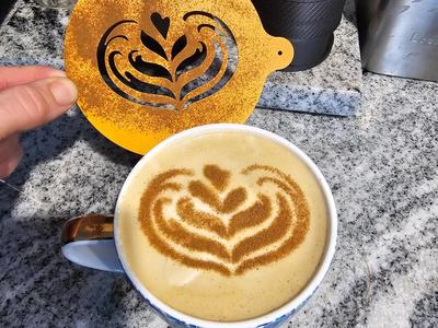 Perfect Latte Art Stencil Winged Tulip