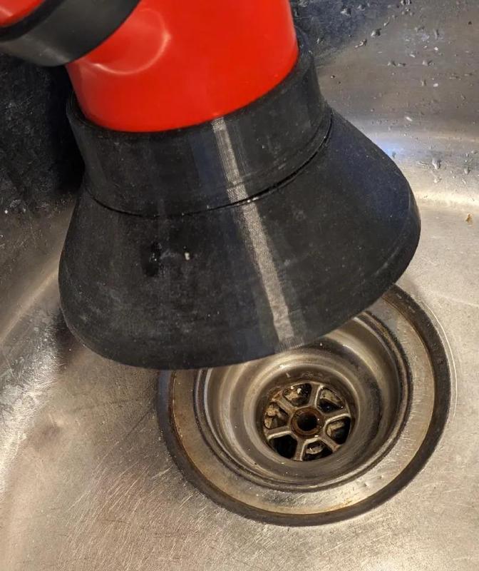 Wide adapter for Rothenberger Ropump drain cleaner   