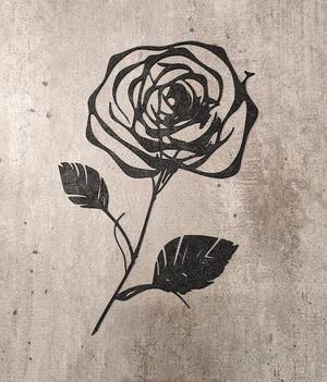 2D Rose Wall Art