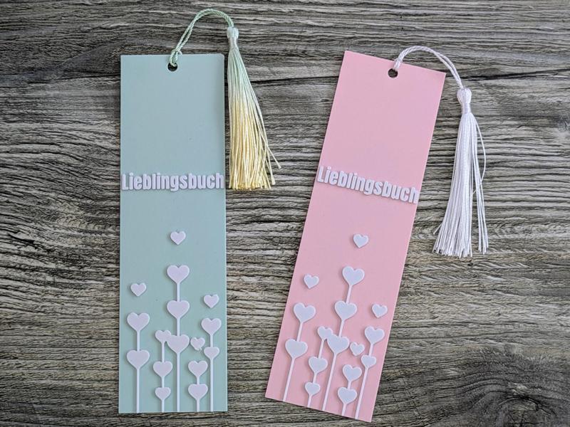 "Favorite Book" Bookmark with Hearts