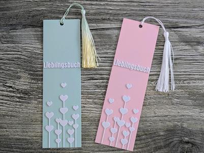 "Favorite Book" Bookmark with Hearts