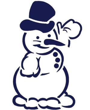 Snowman stencil 7