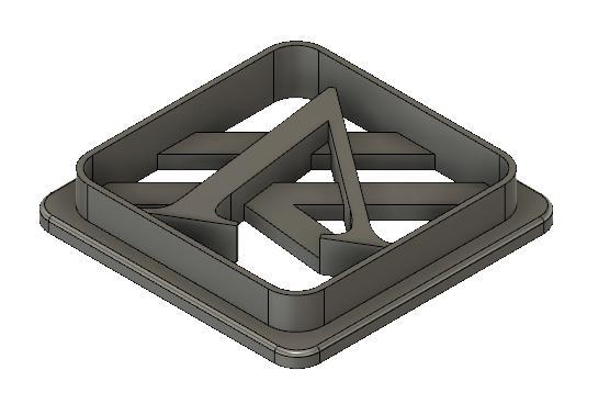 V cookie cutter 50x50