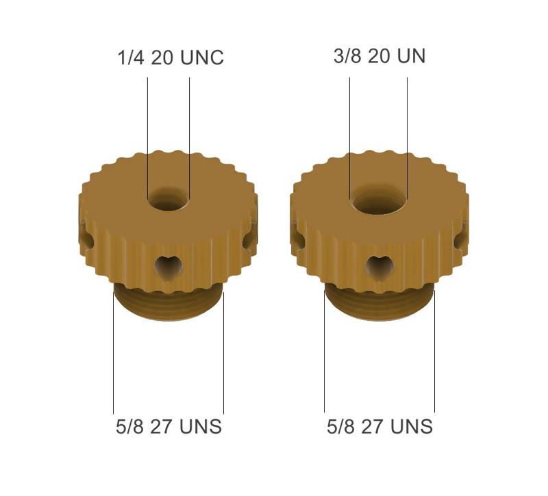 Adaptateur 1/4 à 5/8 et 3/8 à 5/8