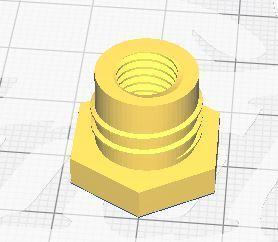 Model Rocket Adjustable Weight Nut
