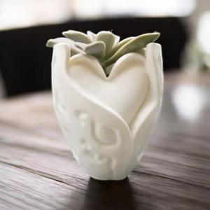 Decorative Vase - Elegant Heart-Shaped Design