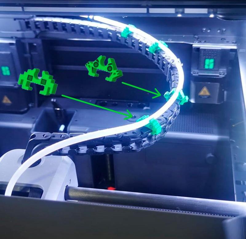 PTFE Clip Chain para P1P P1S x1 carbon cadena