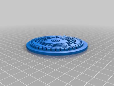 Manhole cover-shaped mold for cookie/geppei
