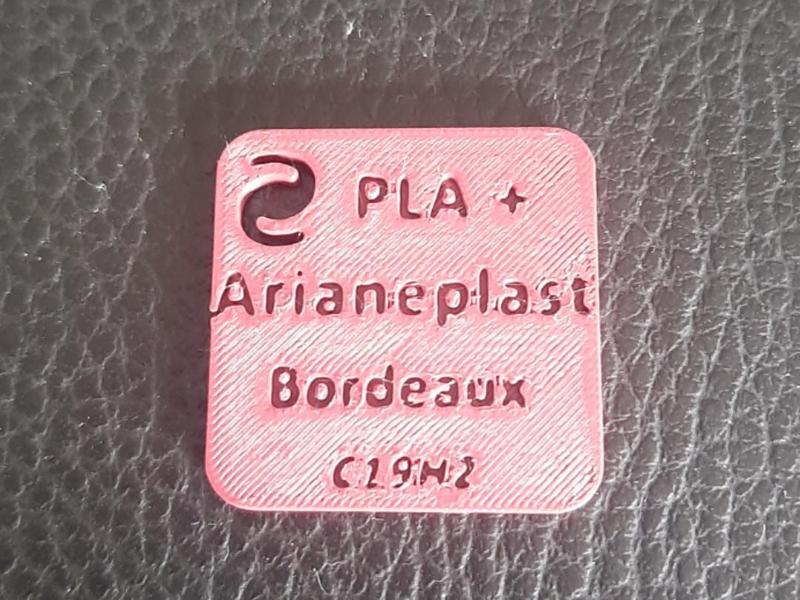 Arianeplast PLA+ Bordeaux filament sample
