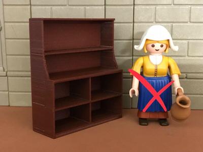 MINIATURE SHELF FURNITURE MINIATURE CRIB FIGURES SCALE FIGURES PLAYMOBIL
