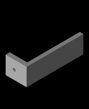 microwave wall stop bracket-65mm.stl