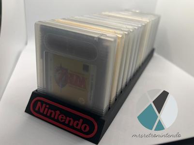 Gameboy Game Cartridge Stand with clear case