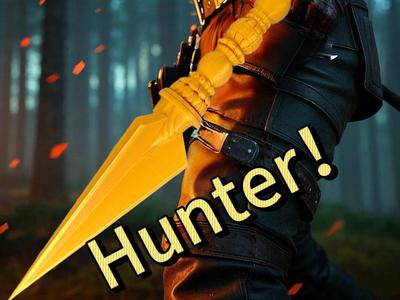 three-edged hunter knife