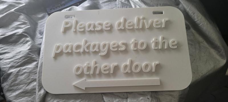 Package to other side Sign