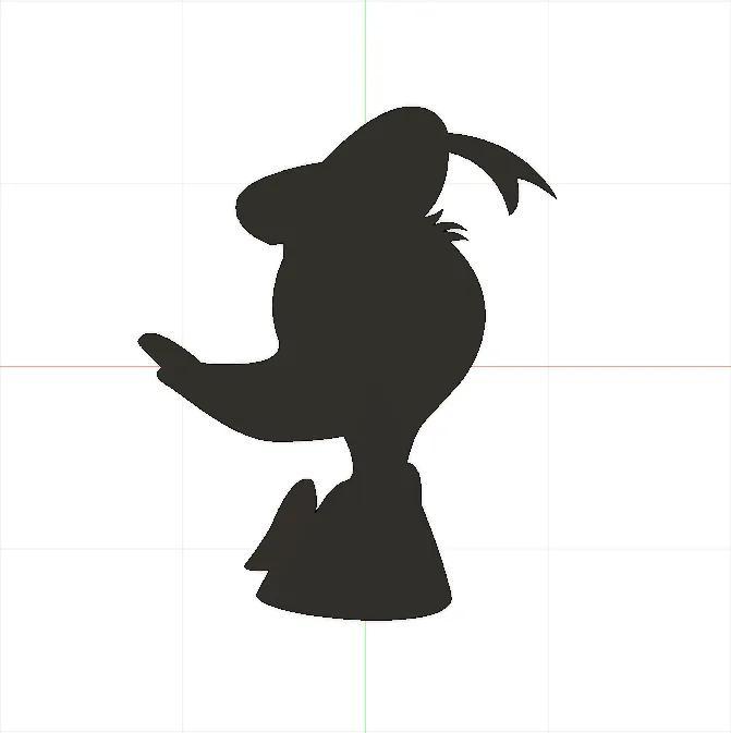 Donald Duck Silhouette for Pin Board   